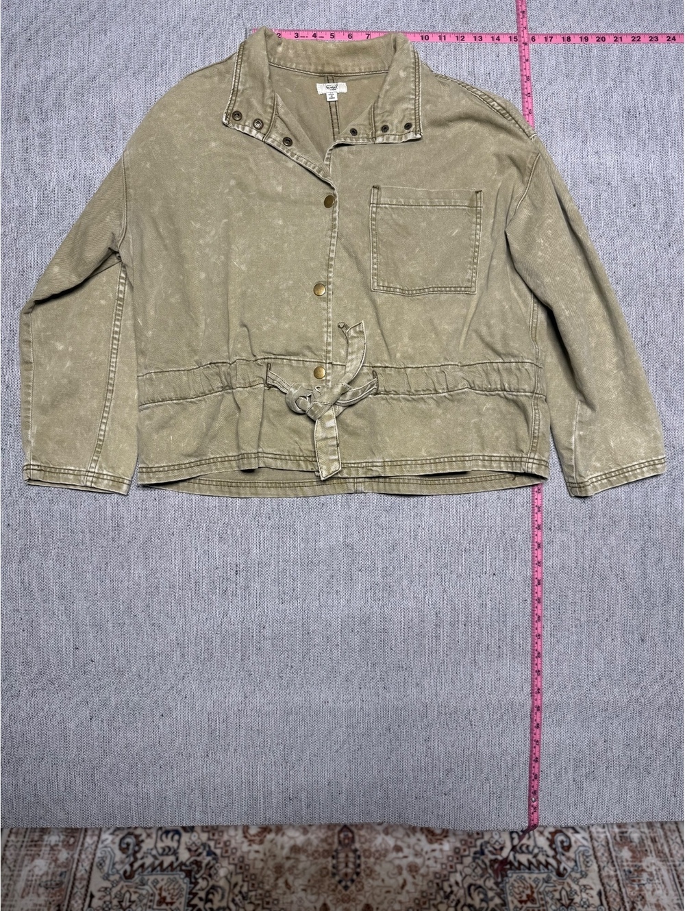 Easel Los Angeles Medium Cotton Utility Jacket in Olive M